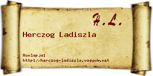 Herczog Ladiszla névjegykártya